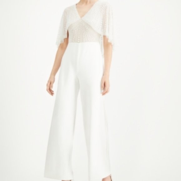 white beaded jumpsuit